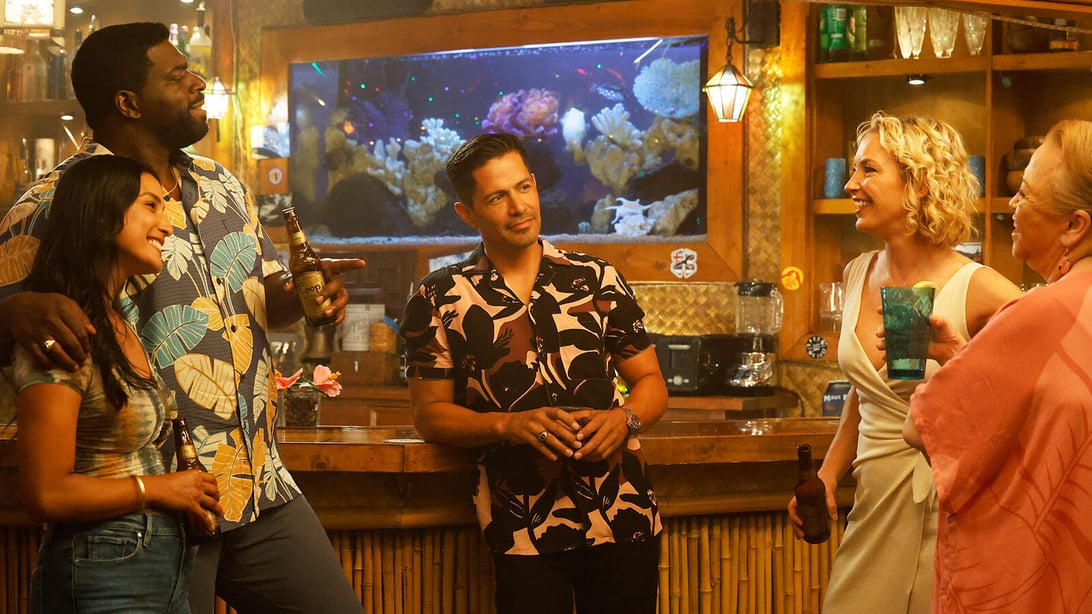 Emily Alabi, Stephen Hill, Jay Hernandez, Perdita Weeks, and Amy Hill, Magnum P.I.