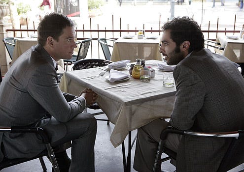NCIS - Season 6 - "Semper Fidelis" - Michael Weatherly as Tony and Merik Tadros as Michael Rivkin