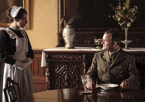 Downton Abbey - Season 2 - Clare Calbraith as Jane and Hugh Bonneville as Lord Grantham
