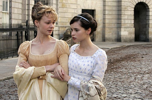 Masterpiece - The Complete Jane Austen: "Northanger Abbey" - Carey Mulligan as "Isabella Thorpe", Felicity Jones as "Catherine Morland"