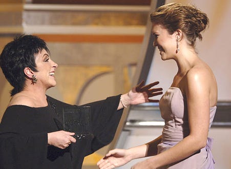 Mandy Moore presents Vanguard Award to Liza Minnellli - The 16th Annual GLAAD Media Awards Hollywood, April 30, 2005