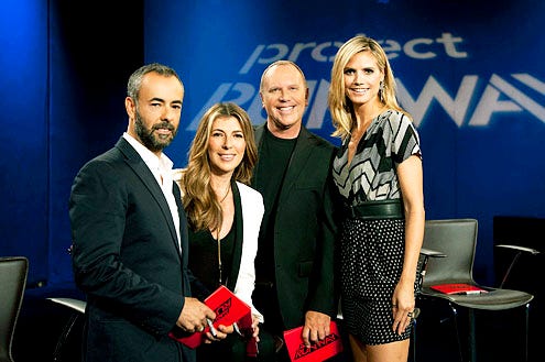 Project Runway - Season 9 -  "This Is for the Birds" - Francisco Costa guest judges with Nina Garcia, Michael Kors and Heidi Klum