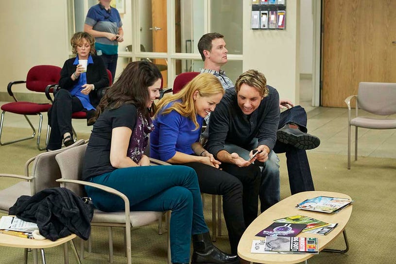 Parenthood - Season 6 - "The Waiting Room" - Lauren Graham, Erika Christensen, Dax Shepard and Peter Krause