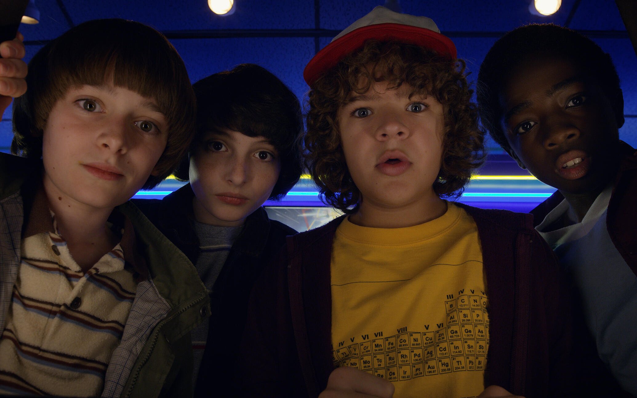 Gaten Matarazzo, Finn Wolfhard, Caleb McLaughlin and Noah Schnapp, Stranger Things