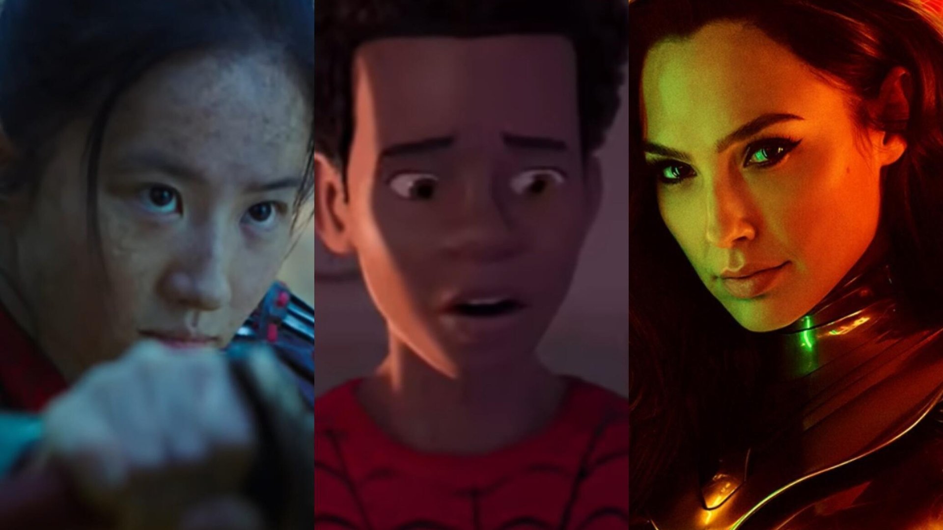 Mulan, Spider-Man: Into the Spider-Verse, Wonder Woman 1984