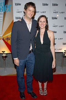Fritz Chestnut and Molly Shannon - Conde Nast Traveler Hot List party, April 2004
