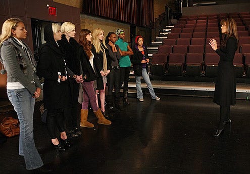 America's Next Top Model - Season 12 - "Acting Like A Model" - Tahlia, London, Celia, Natalie, Allison, Teyona, Aminat, Fo and Paulina Porizkova
