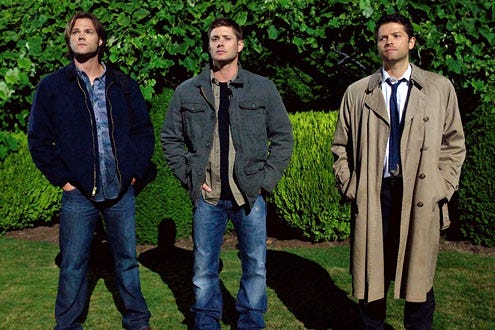 Supernatural - Season 6 - "The Third Man" - Jared Padalecki as Sam, Jenses Ackles as Dean and Misha Collins as Castiel
