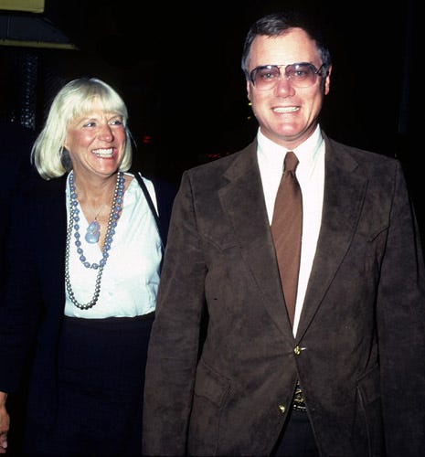 Larry Hagman and wife Maj - attending the musical "42nd Street", New York City, September 30, 1980