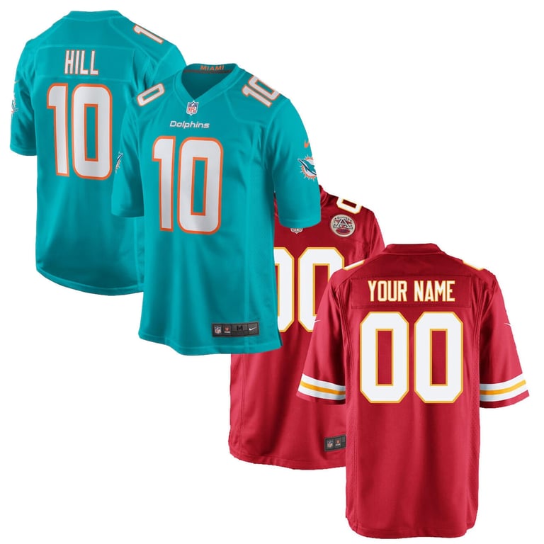 Fanatics Dophins and Chiefs Jerseys
