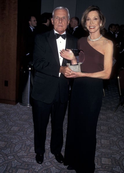 Grant Tinker and Mary Tyler Moore at Tinker's Television Academy Hall of Fame Induction, 1997