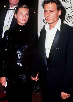 Kate Moss and Johnny Depp - The 52nd Annual Golden Globe Awards in Beverly Hills, January 21, 1995