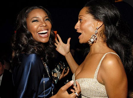 Gabrielle Union and Tracee Ellis Ross - InStyle & Warner Bros. 2006 Golden Globes after party, January 16, 2006