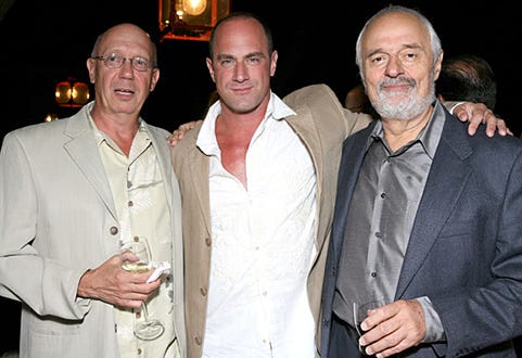 Dann Florek, Christopher Meloni and Ted Kotcheff - "Law & Order" Pre Emmy Party - 2006