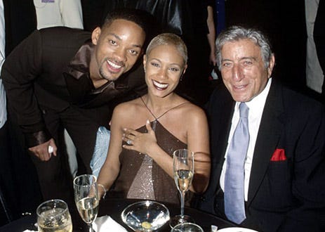 Will Smith, Jada Pinkett Smith, and  Tony Bennett - The 40th Annual Grammy Awards, February 25, 1998