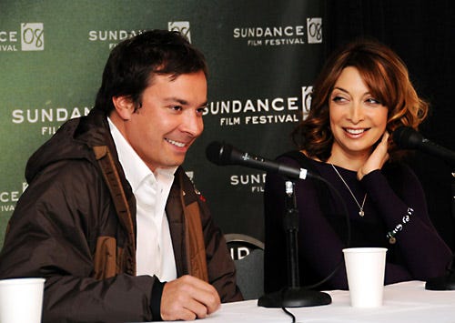 Jimmy Fallon and Illeana Douglas - The press conference for "The Year of Getting to Know Us" during the 2008 Sundance Film Festival in Park City, January 24, 2008