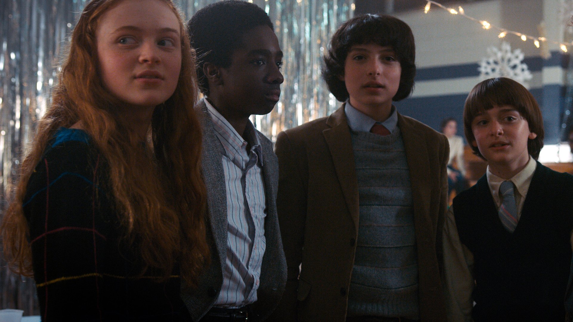Sadie Sink, Caleb McLaughlin, Finn Wolfhard and Noah Schnapp, Stranger Things