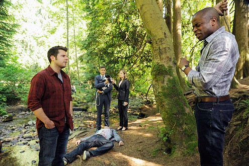 Psych - Season 7 - "Right Turn or Left for Dead" - James Roday and Dule Hill