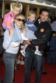 Chynna Phillips, daughter Jamison, son Vance and William Baldwin - "The Cat In The Hat" premiere, Nov. 2003
