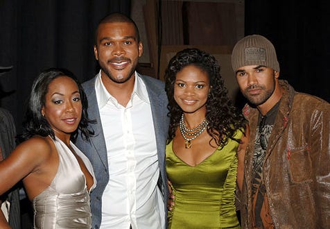 Tichina Arnold, Tyler Perry, Kimberly Elise and Shemar Moore - 2005 BET Comedy Awards