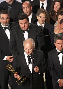 David Chase and cast and crew of "The Sopranos" - The 59th Annual Primetime Emmy Awards, September 16, 2007