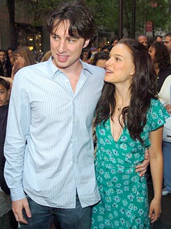 Zach Braff and Natalie Portman - IFP/New York and InStyle Host Drive-In Movies at Rockefeller Center, June 8, 2004