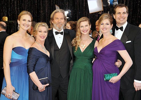 Jeff Bridges, wife Susan Bridges  and family - The 83rd Annual Academy Awards, February 27, 2011