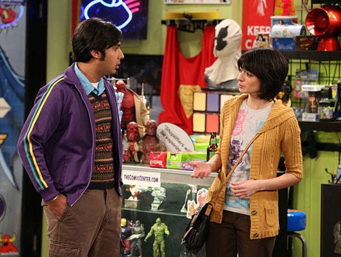 The Big Bang Theory - Season 6 - "The Tangible Affection Proof" - Kunal Nayyar, Kate Micucci