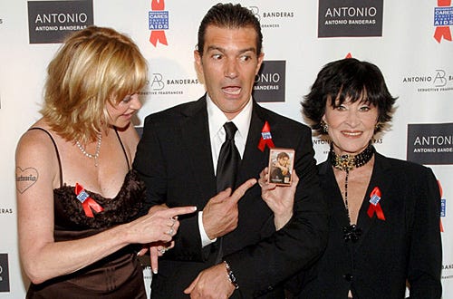 Melanie Griffith, Antonio Banderas and Chita Rivera - Antonio Banderas Launches New Fragrance "Antonio" - June 2006
