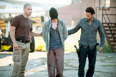 The Walking Dead - Season 2 - "18 Miles Out" - Jon Bernthal, Michael Zegen and Andrew Lincoln