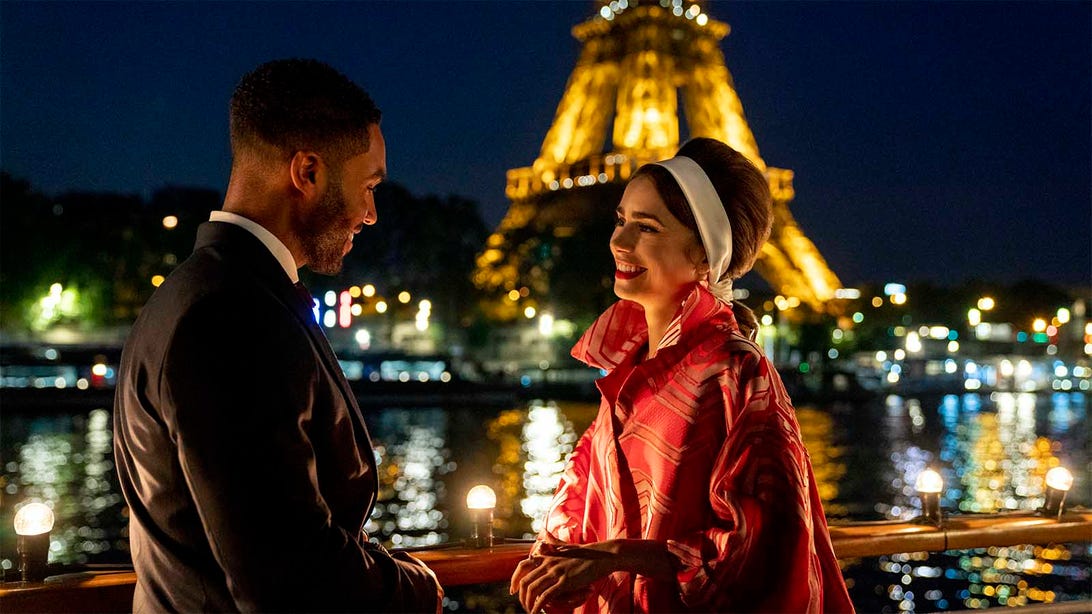 Lucien Laviscount and Lily Collins, Emily in Paris