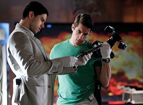 CSI: Miami - Season 10 - "Stiff" - Adam Rodriguez as Eric Delko and Jonathan Togo as Ryan Wolfe