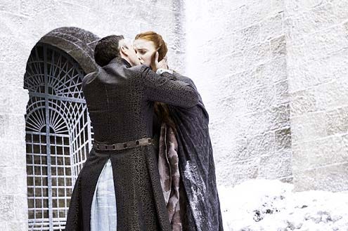 Game of Thrones - Season 4 - "Mockingbird" - Aidan Gillen and Sophie Turner