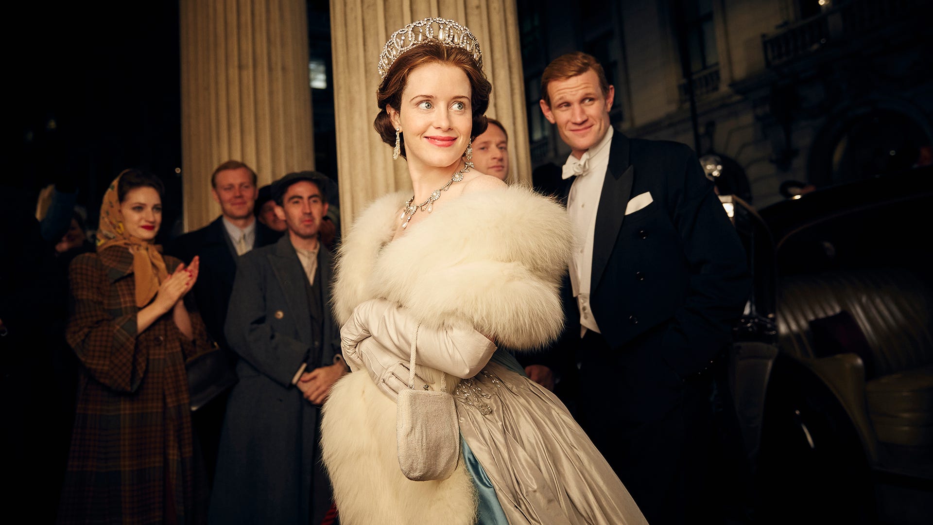 ​  Claire Foy and Matt Smith, The Crown