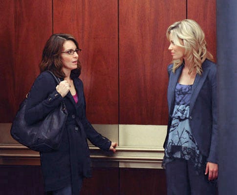 30 Rock - Season 5 - "Gentleman's Intermission" - Tina Fey as Liz Lemon, Elizabeth Banks as Avery