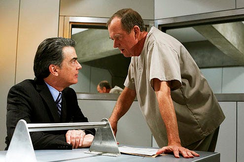 Covert Affairs - Season 3 - "Quicksand" - Peter Gallagher and Gregory Itzin