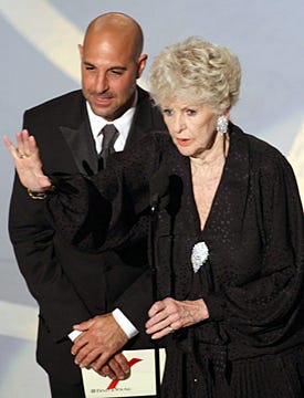 Stanley Tucci and Elaine Stritch - The 59th Annual Primetime Emmy Awards, September 16, 2007