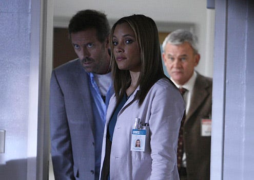 House - Season 4 -  "Whatever it Takes" - House (Hugh Laurie) is recruited by the CIA to work with Dr. Samira Terzi (Michael Michele) and Dr. Curtis (Holmes Osborne) to treat a deathly ill agent