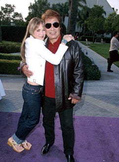 Hoku and her father Don Ho - "Snow Day" premiere, 2000