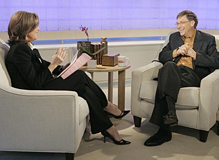 Today - Meredith Vieira interviews Microsoft founder, Bill Gates - airdate 1/29/2007