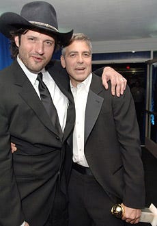 Robert Rodriguez and George Clooney - The 2006 Golden Globes after party, January 16, 2006