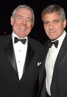 Dan Rather and George Clooney - The 2006 Writers Guild Awards, February 4, 2006