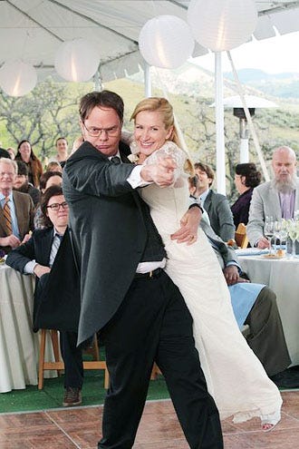 The Office - Season 9 - "Finale" - Rainn Wilson and Angela Kinsey