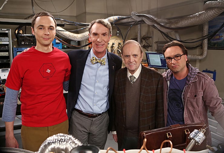 Jim Parsons, Bill Nye, Bob Newhart and Johnny Galecki, The Big Bang Theory