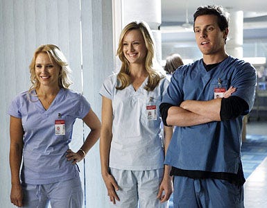 Scrubs - Season 9 - "Our Histories" - Nicky Whelan, Kerry Bishe and Michael Mosley