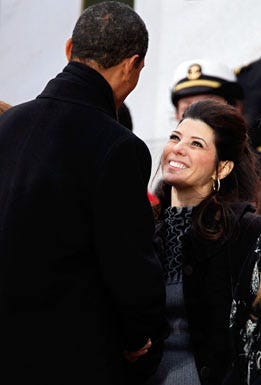 Marisa Tomei shakes hands with  Barack Obama - The "We Are One: The Obama Inaugural Celebration At The Lincoln Memorial" in Washington DC, January 18, 2009