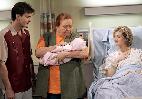 Two and a Half Men - Charlie Sheen, Conchata Ferrell and special guest star, Sara Rue