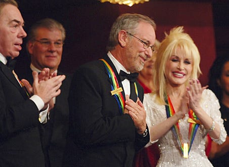 29th Kennedy Center Honors - Steven Spielberg, one of this year’s five honorees, acknowledges the audience as they give him a standing ovation at the end of his tribute.