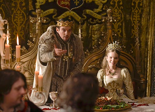 The Tudors - Season 4 - Jonathan Rhys Meyers as Henry VIII and Tamzin Merchant as Katherine Howard