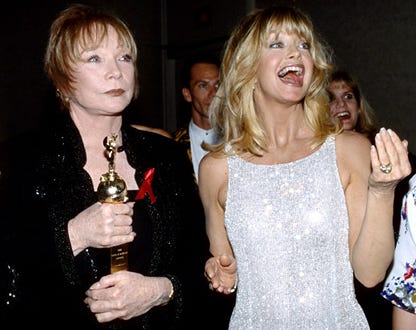Shirley MacLaine & Goldie Hawn - The 55th Annual Golden Globe Awards - 1998